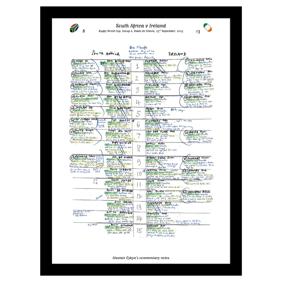 RUGBY UNION South Africa v Ireland Rugby World Cup Group A Stade de France Paris. 23 September 2023. Alastair Eykyn.