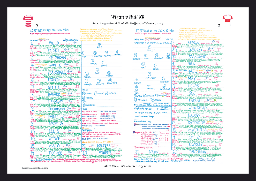 RUGBY LEAGUE Wigan v Hull KR, Super League Grand Final, Old Trafford. 12 October, 2024. Matt Newsum.