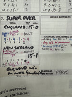 Tea Towel: Cricket World Cup Final England v New Zealand Lord’s 2019. Andy Zaltzman Tea Towel