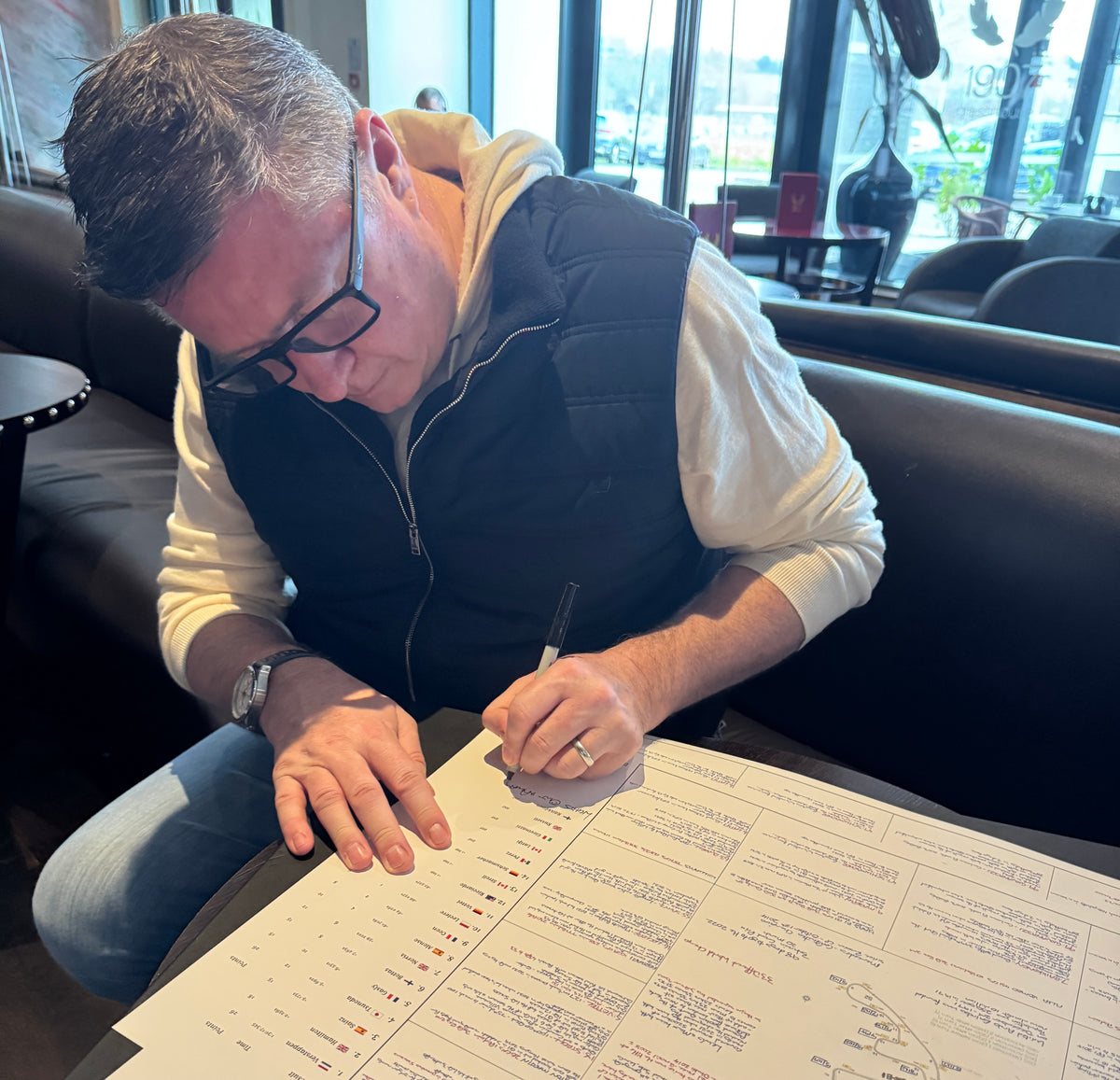 David Croft signing commentary sheet