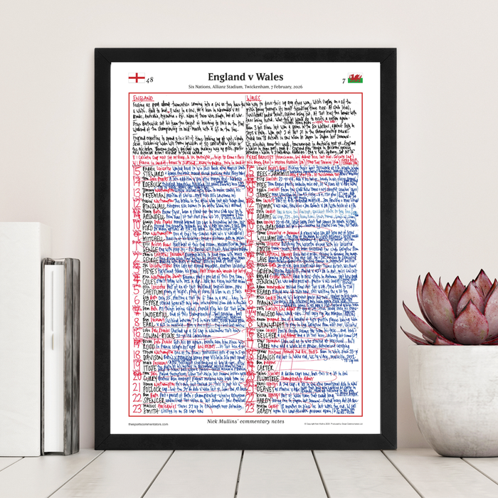 Rugby Union, Six Nations, England v Wales, 7 February, 2026. Nick Mullins.