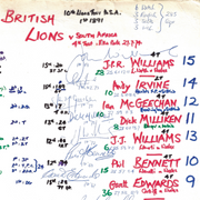 RUGBY UNION The Invincibles British & Irish Lions team Lions Tour Fourth Test Ellis Park Johannesburg. July 27 1974.