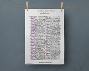 Tea Towel: British and Irish Lions v New Zealand 3rd Test Eden Park July 8 2017. Miles Harrison Tea Towel