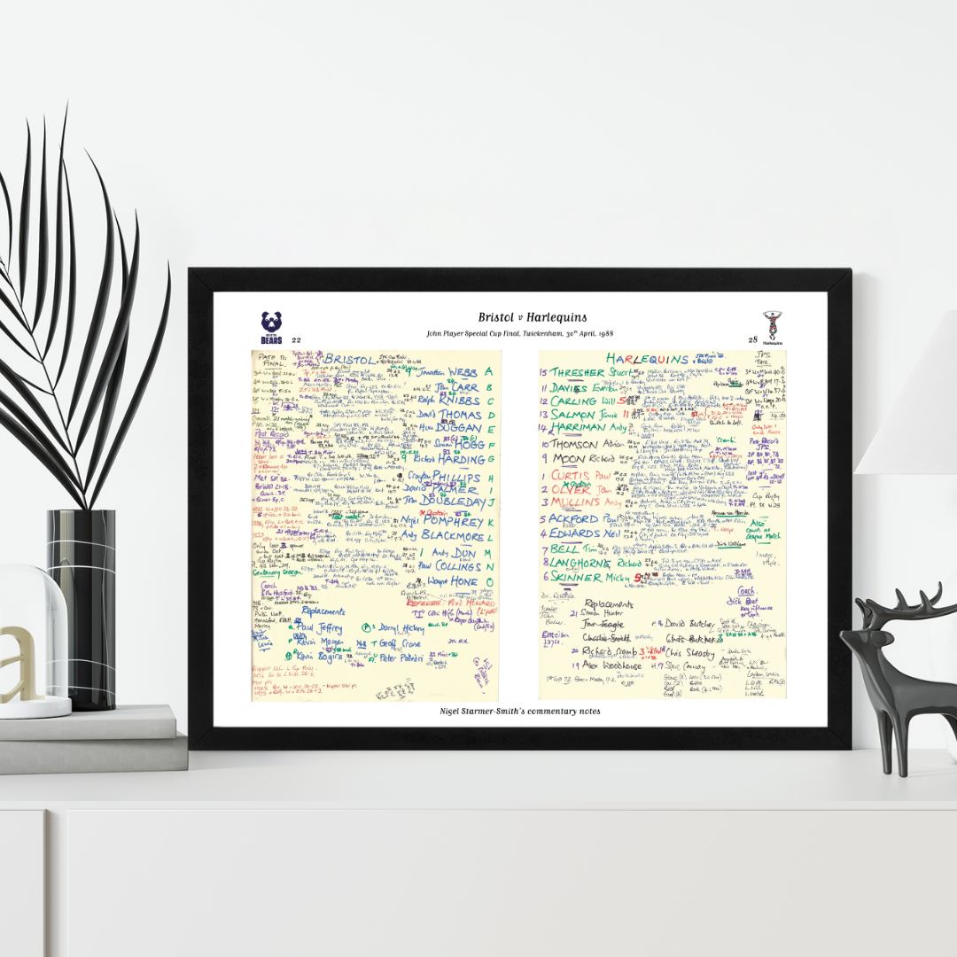 RUGBY UNION Bristol v Harlequins, John Player Special, Final, Twickenham, London. April 30, 1988. Nigel Starmer-Smith .