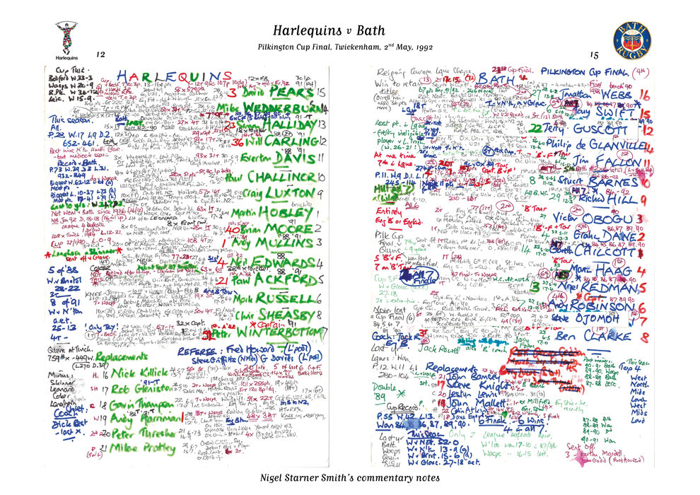 RUGBY UNION Harlequins v Bath, Pilkington Cup Final, Twickenham, London. May 2, 1992. Nigel Starmer-Smith.