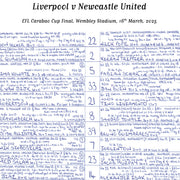 FOOTBALL Newcastle United v Liverpool Carabao Cup Final Wembley 16th March 2025 Picture Frames