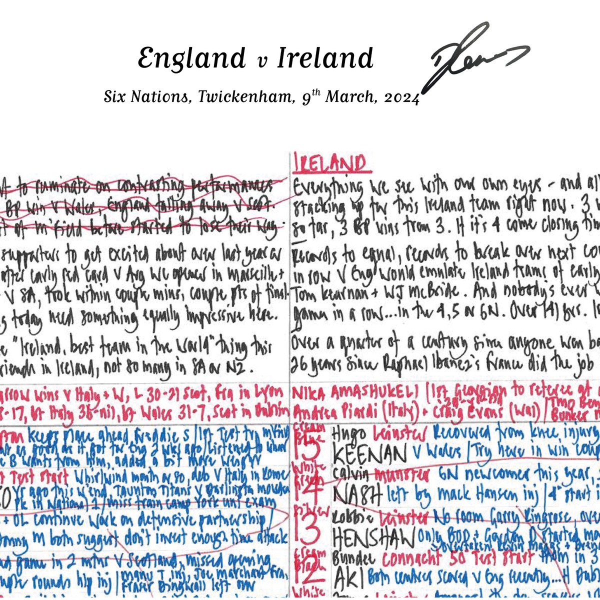 RUGBY UNION *Danny Care 100 Cap Limited Edition* England v Ireland Six Nations Twickenham London. March 9 2024. Nick
