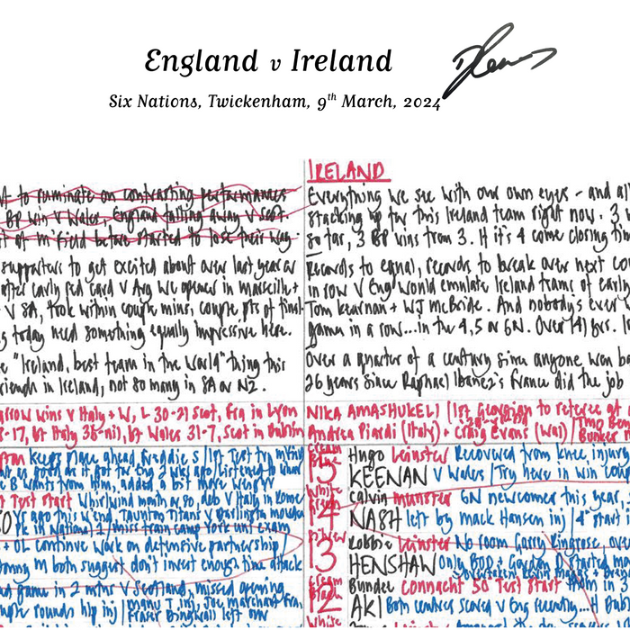 RUGBY UNION  *Danny Care 100 Cap Limited Edition* England v Ireland, Six Nations, Twickenham, London. March 9, 2024. Nick Mullins.