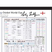 CRICKET Inglaterra contra Nueva Zelanda, Final de la Copa Mundial de Críquet ICC, Lord's, Londres. 14 de julio de 2019. Andy Zaltzman