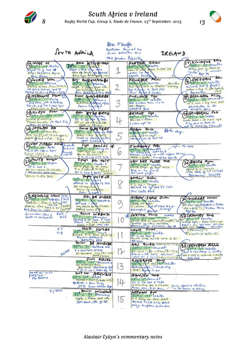 RUGBY UNION South Africa v Ireland, Rugby World Cup, Group A, Stade de France, Paris. 23 September, 2023. Alastair Eykyn.