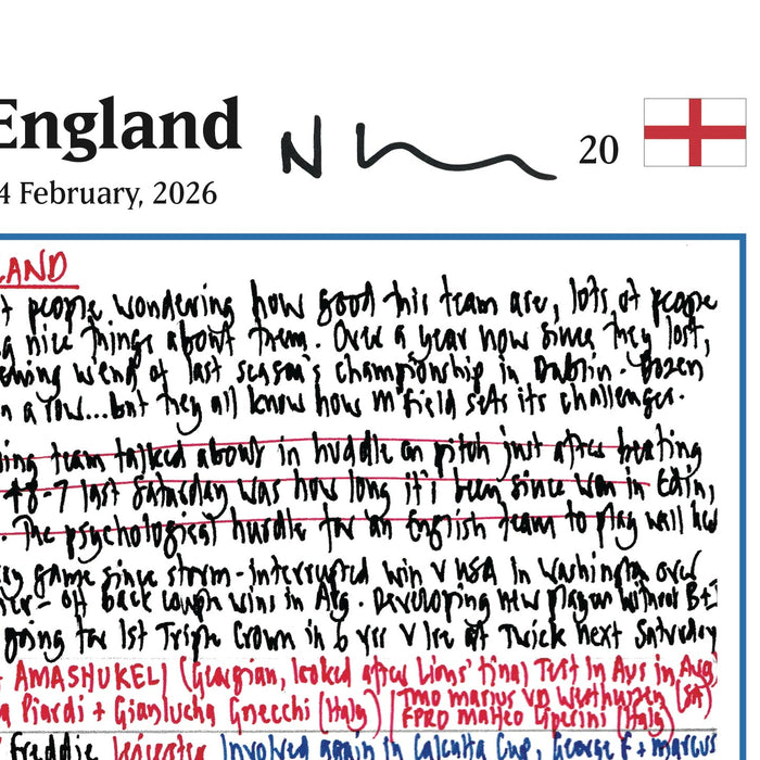 Rugby Union, Six Nations, Scotland v England, Murrayfield, 14 February, 2026. Nick Mullins.