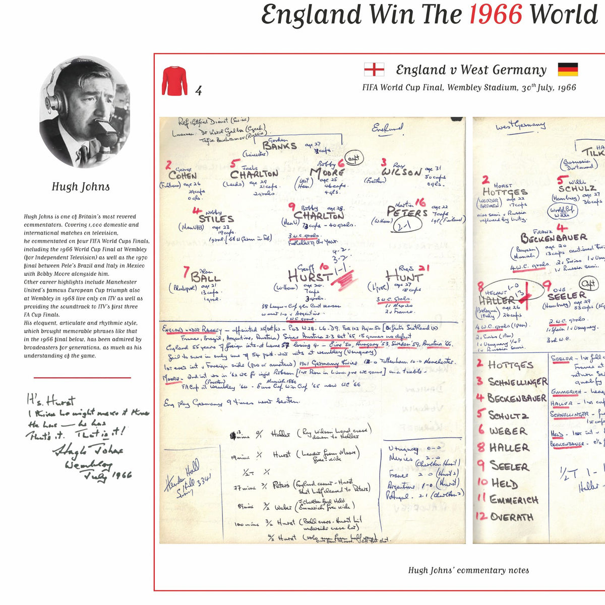 FOOTBALL England v Germany, World Cup Final, Wembley, July 30, 1966. Hugh Johns