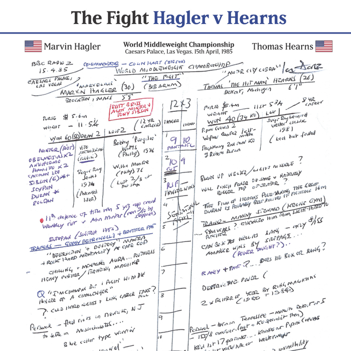 BOXING Marvin Hagler v Thomas Hearns, Middleweight Championship, Caesar's Palace, Las Vegas, 15 April, 1985. Ian Darke