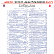 FÚTBOL El Arsenal, campeón de la Premier League. Crystal Palace contra Arsenal, Selhurst Park 24 de mayo de 2026. John Murray.