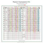 GOLF Nick Faldo wins the Masters Tournament, Augusta National, Georgia, 14 April, 1996 Peter Alliss.