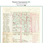 GOLF Ian Woosnam wins the Masters Tournament, Augusta National, Georgia, 14 April, 1991 Peter Alliss.