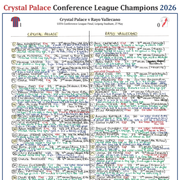 FÚTBOL Crystal Palace contra Rayo Vallecano, final de la UEFA Conference League, Leipzig Stadium. Alistair Bruce Ball. 27 de mayo de 2026.