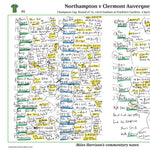 RUGBY UNION Northampton v Clermont Auvergne, Champions Cup, Round of 16, cinch Stadium Franklins Gardens, 4 April 2025. Miles Harrison