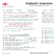 England v Argentina May 1980 - Barry Davies