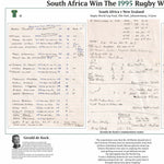 RUGBY UNION Rugby World Cup Final 1995. South Africa v New Zealand, Ellis Park Stadium, 24 June 1995. Gerald de Kock