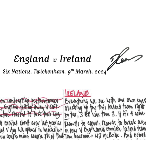 RUGBY UNION *Danny Care 100 Cap Limited Edition* England v Ireland Six Nations Twickenham London. March 9 2024. Nick