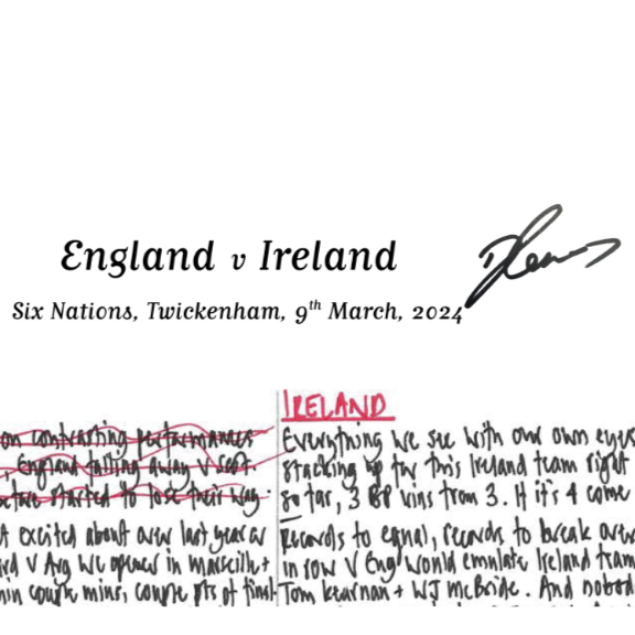 RUGBY UNION  *Danny Care 100 Cap Limited Edition* England v Ireland, Six Nations, Twickenham, London. March 9, 2024. Nick Mullins.