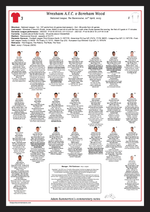 FOOTBALL Wrexham v Boreham Wood National League The Racecourse April 22 2023. Adam Summerton A3 Framed Print Picture