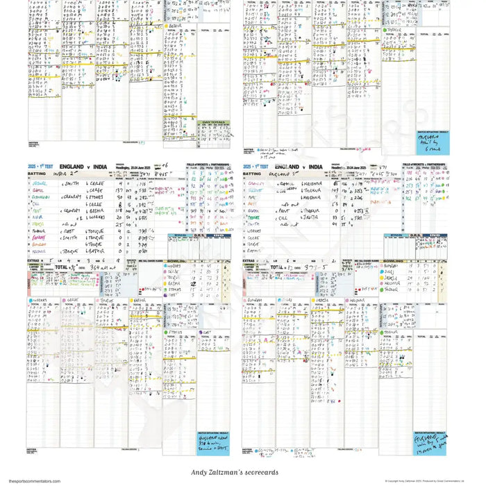 CRICKET England v India First Test Headingley 20-24 June 2025. Andy Zaltzman. Picture Frames