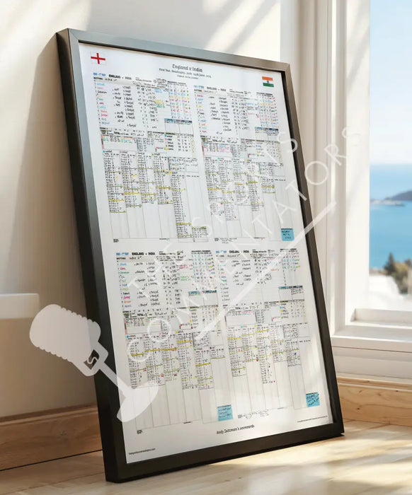 CRICKET England v India First Test Headingley 20-24 June 2025. Andy Zaltzman. Picture Frames