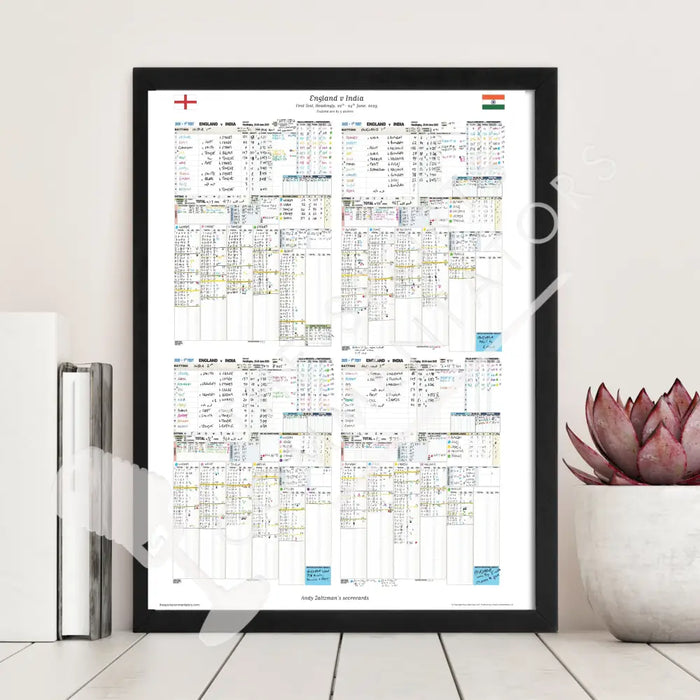 CRICKET England v India First Test Headingley 20-24 June 2025. Andy Zaltzman. Picture Frames