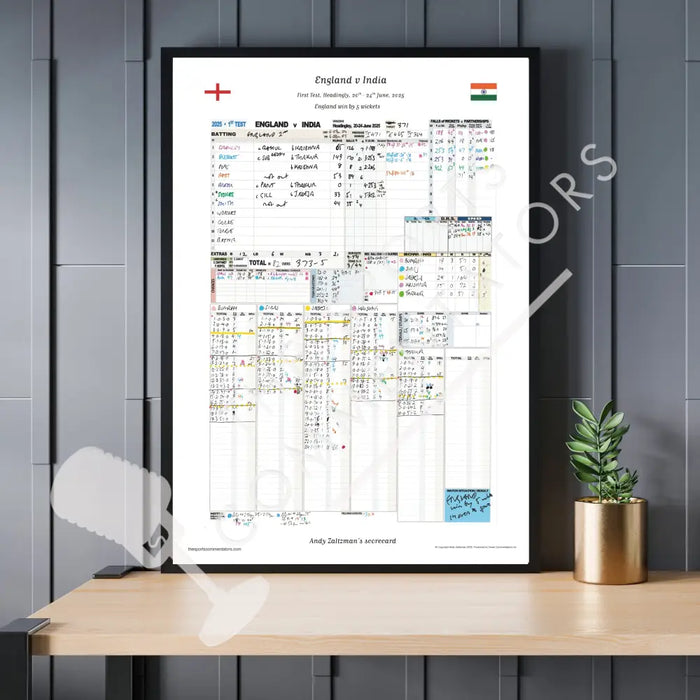 CRICKET England v India First Test Headingley 20-24 June 2025. Andy Zaltzman. Picture Frames