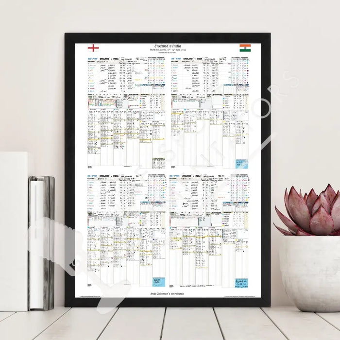 CRICKET England v India Third Test Lord’s 10-14 July 2025. Andy Zaltzman. Picture Frames