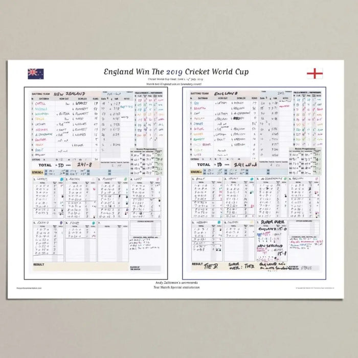 CRICKET England v New Zealand ICC Cricket World Cup Final Lord’s London. July 14 2019. Andy Zaltzman - A2 Print Only