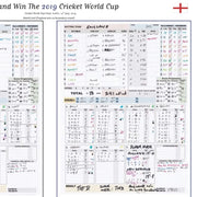 CRICKET England v New Zealand ICC Cricket World Cup Final Lord’s London. July 14 2019. Andy Zaltzman - Picture Frames