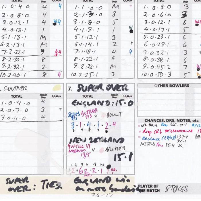 CRICKET England v New Zealand ICC Cricket World Cup Final Lord’s London. July 14 2019. Andy Zaltzman Picture Frames