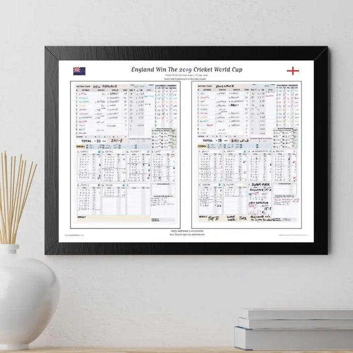 CRICKET England v New Zealand ICC Cricket World Cup Final Lord’s London. July 14 2019. Andy Zaltzman - Picture Frames