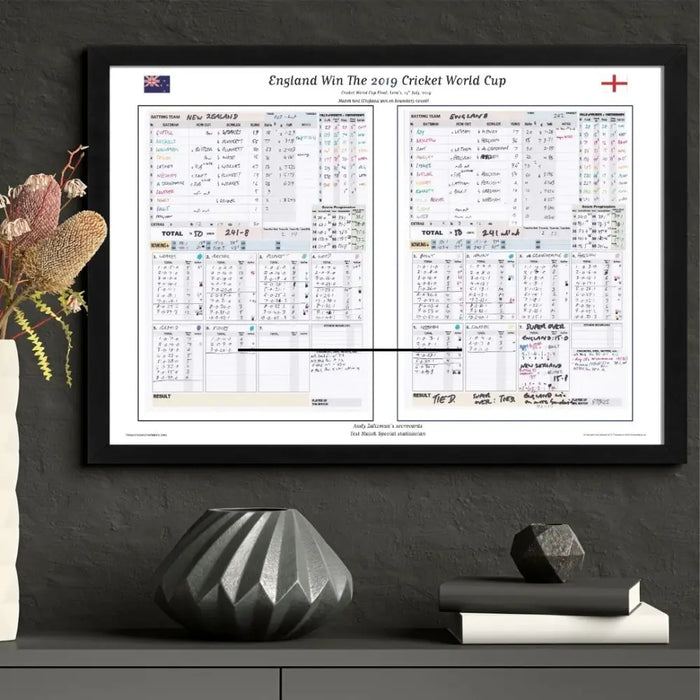 CRICKET England v New Zealand ICC Cricket World Cup Final Lord’s London. July 14 2019. Andy Zaltzman - Picture Frames