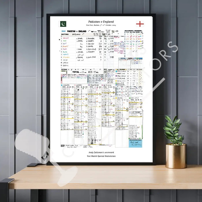 CRICKET Pakistan v England First Test Multan Pakistan. October 7-11 2024. Andy Zaltzman Picture Frames