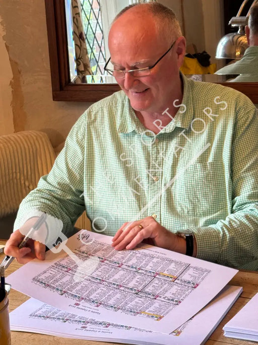 CYCLING *Limited Edition* Tour de France 2018. Won by Geraint Thomas. Carlton Kirby’s commentary notes (signed) A3