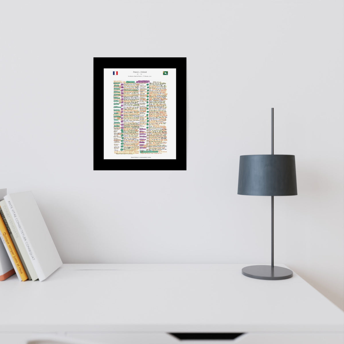RUGBY UNION France v Ireland Six Nations Stade de France Paris. Febuary 12 2022. Mark Robson. A3 Framed Print