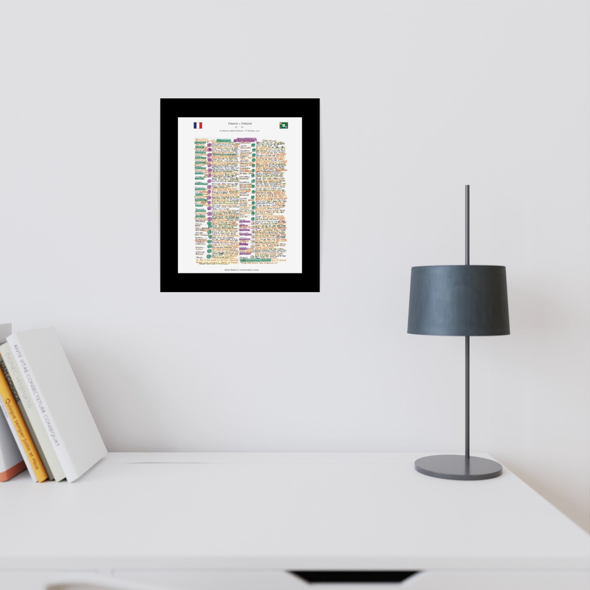 RUGBY UNION France v Ireland Six Nations Stade de France Paris. Febuary 12 2022. Mark Robson. A3 Framed Print
