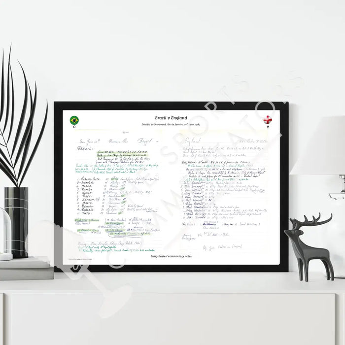 FOOTBALL Brazil v England Estádio Maracanã Rio de Janeiro 10 June 1984. Barry Davies do Picture Frames