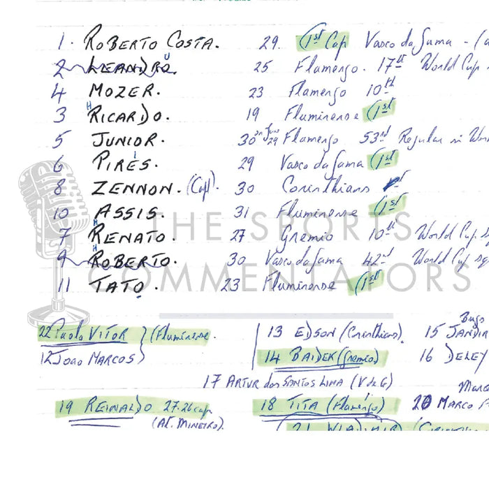 FOOTBALL Brazil v England Estádio Maracanã Rio de Janeiro 10 June 1984. Barry Davies do Picture Frames