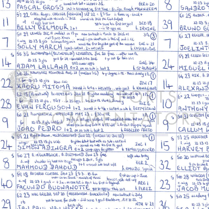 FOOTBALL Brighton & Hove Albion v Newcastle United Premier League American Express Stadium September 2 2023. John