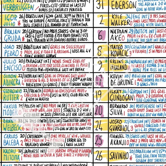 FOOTBALL Brighton v Manchester City Premier League American Express Stadium Nov 9 2024. Rob Hawthorne. Picture Frames
