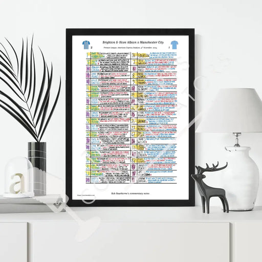 FOOTBALL Brighton v Manchester City Premier League American Express Stadium Nov 9 2024. Rob Hawthorne. Picture Frames