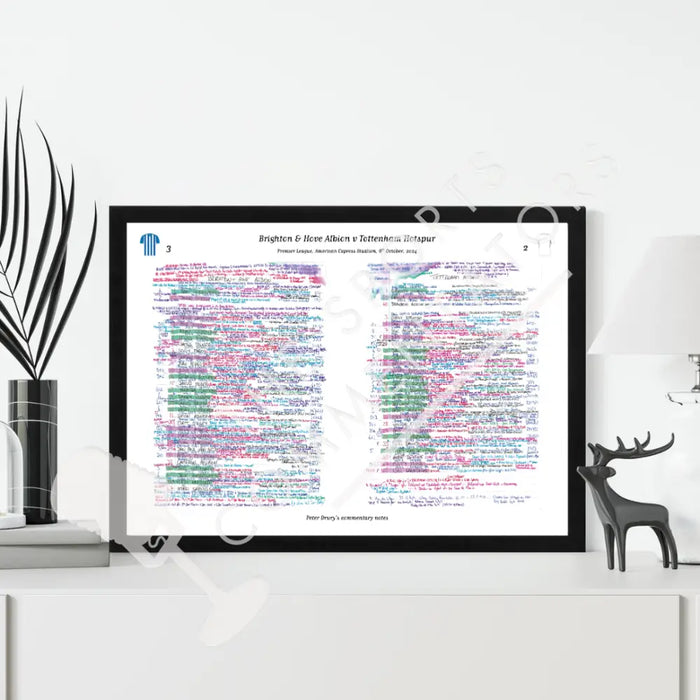 FOOTBALL Brighton v Tottenham Premier League American Express Stadium 6 October 2024. Peter Drury. Picture Frames