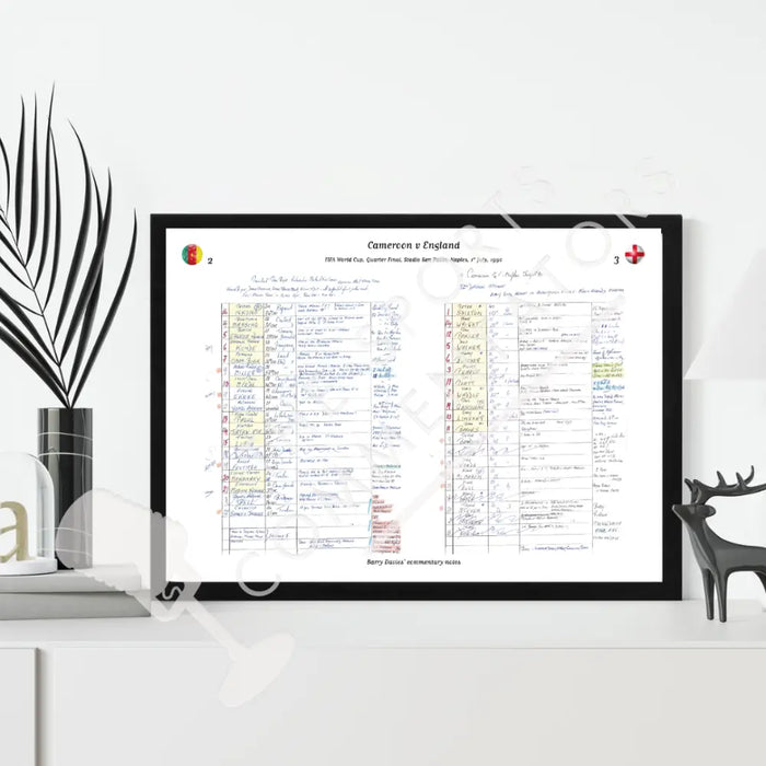 FOOTBALL Cameroon v England FIFA World Cup Quarter Final Stadio San Paolo Naples Italy 1 July 1990. Barry Davies