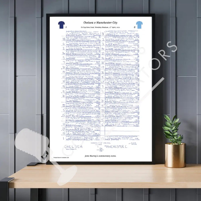 FOOTBALL Chelsea v Manchester City FA Cup Semi Final Wembley Stadium April 17 2021. John Murray. Picture Frames