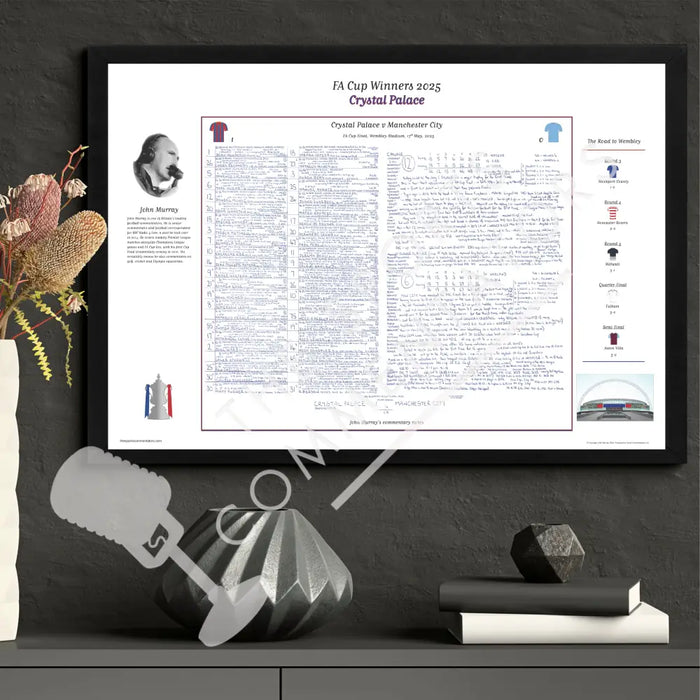 FOOTBALL Crystal Palace v Manchester City FA Cup Final Wembley Stadium 17 May 2025. John Murray. Picture Frames